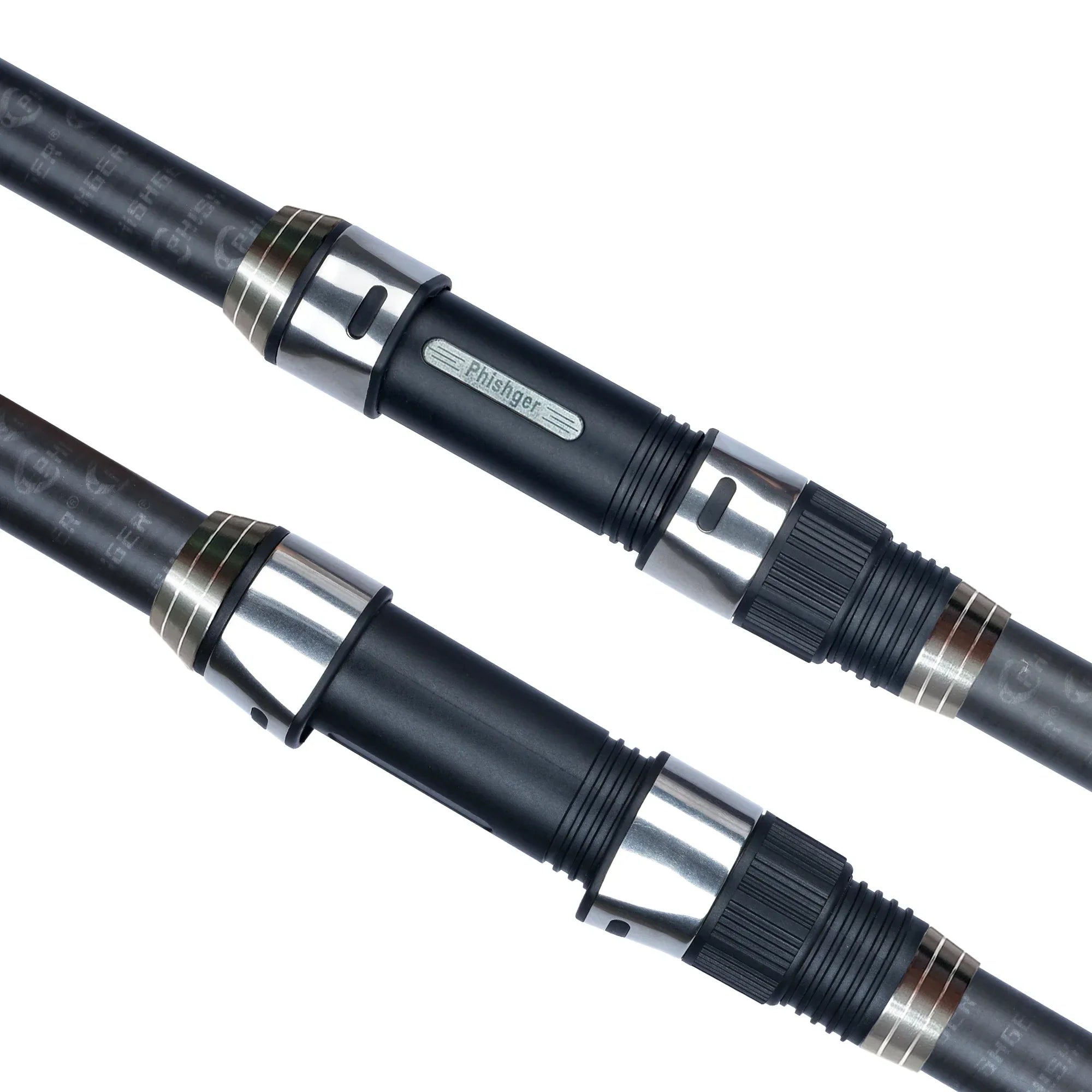 5.3m Telescopic Surf Spinning Rod 30T Carbon Fiber Black